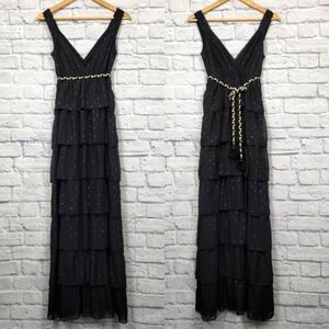 Traffic People tiered clipdot maxi dress